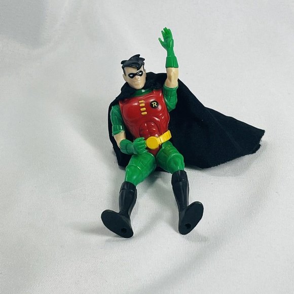 Vintage ROBIN 4.5” 1994 Black Cape Kenner Batman DC Comics Toy Action Figure - Picture 13 of 16